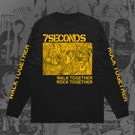 Walk Together Rock Together Black LS (Yellow Print)